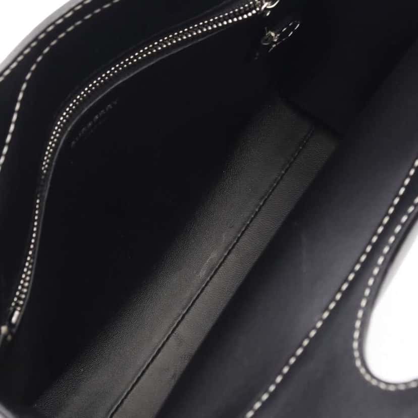 Burberry Leather Pocket Satchel Black Leather Good condition - Inside View