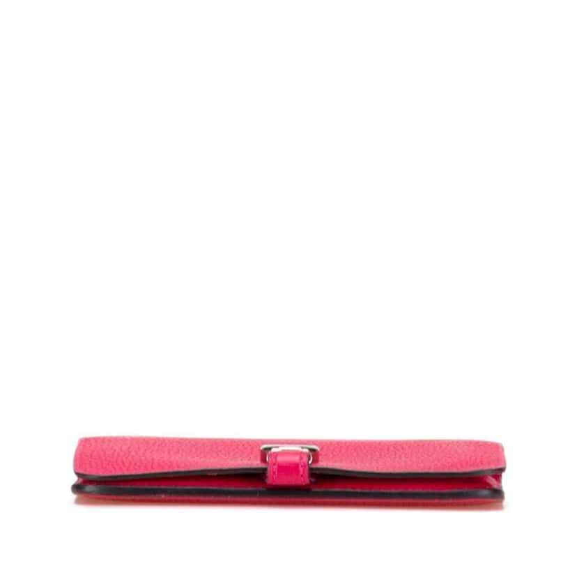 Hermès Togo Dogon Compact Wallet Pink Leather Good condition - Inside View