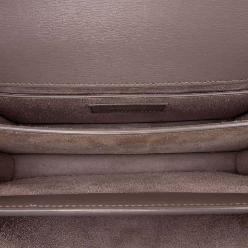 Saint Laurent Medium Leather Monogram Sunset Crossbody Grey Leather Good condition - Model View