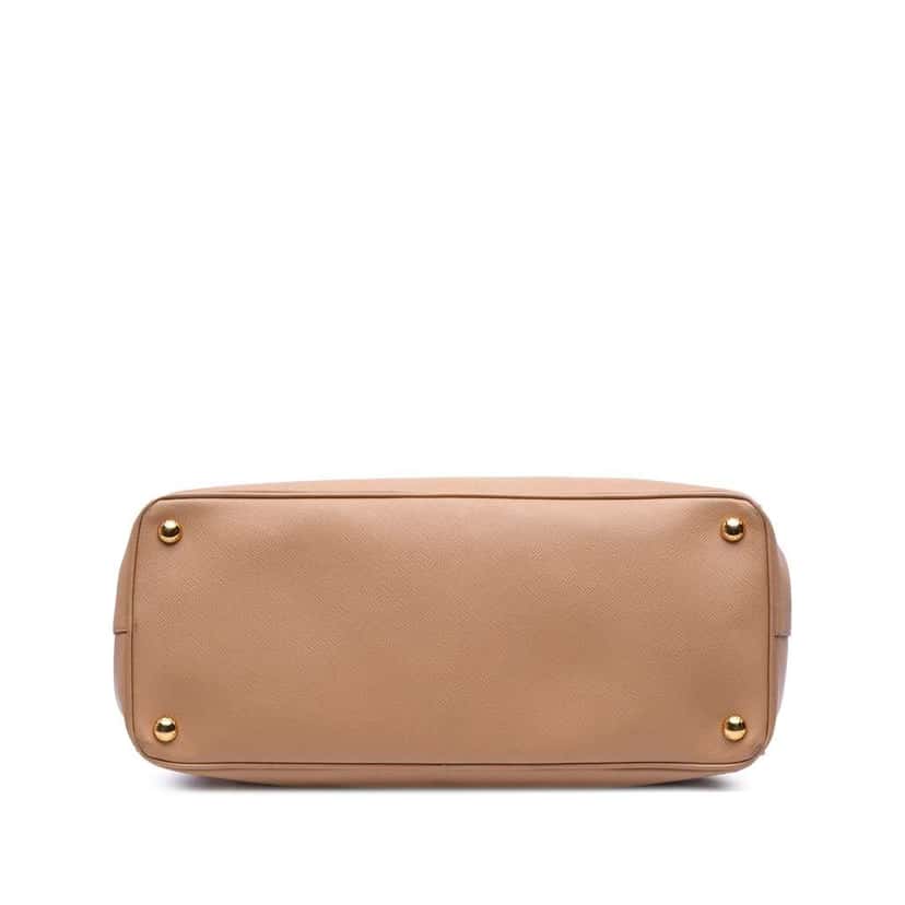 Prada Large Saffiano Lux Galleria Double Zip Satchel Brown Leather Good condition - Inside View