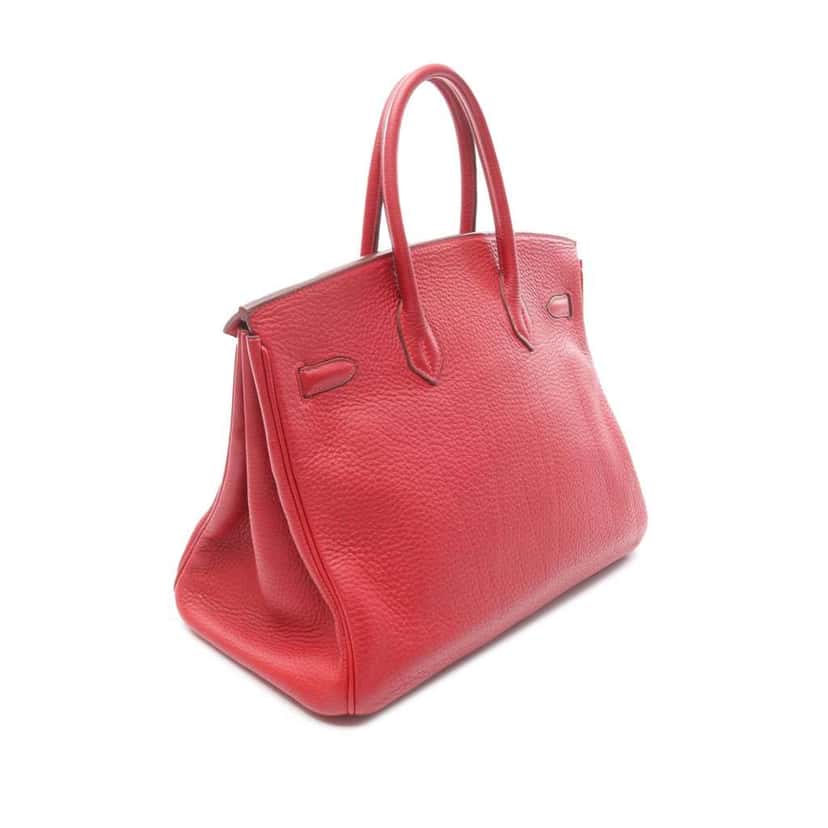 Hermès Fjord Birkin Retourne 35 Red Leather Good condition - Back View