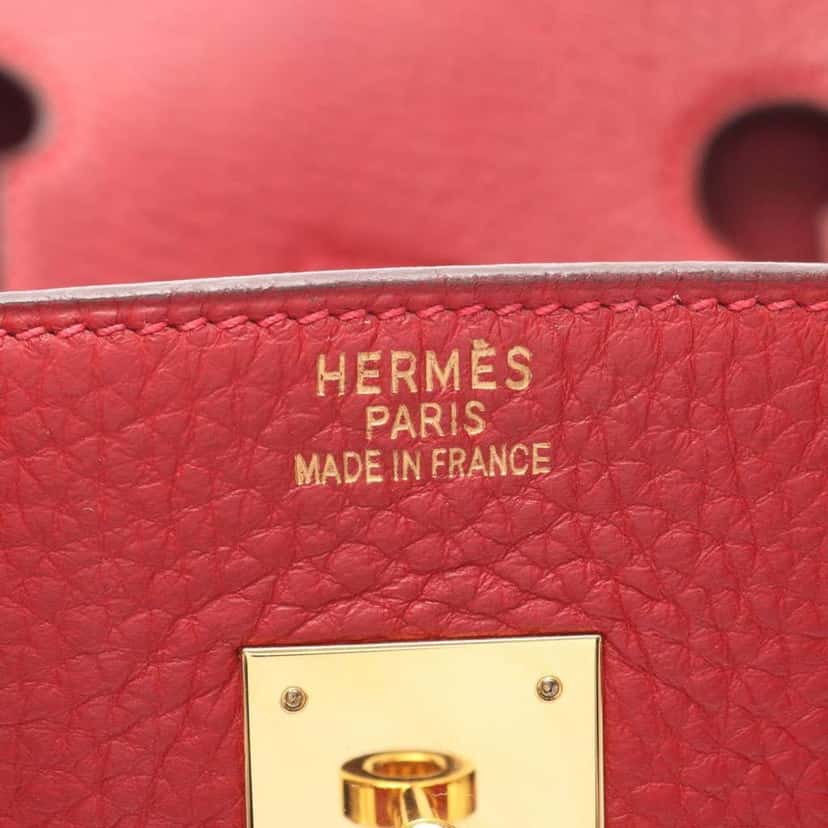 Hermès Fjord Birkin Retourne 35 Red Leather Good condition - Model View