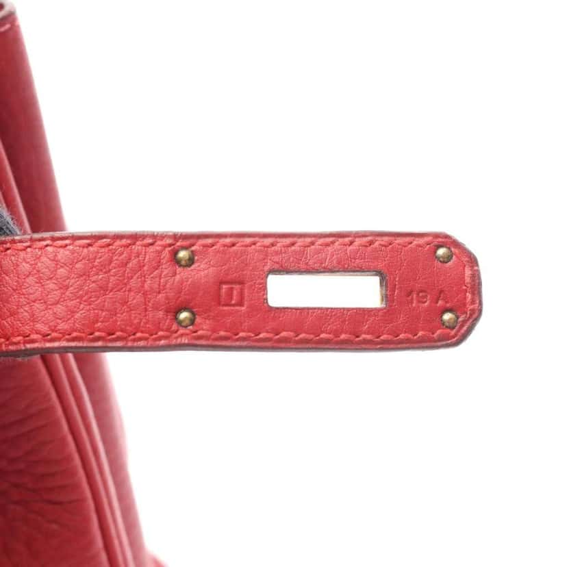 Hermès Fjord Birkin Retourne 35 Red Leather Good condition - Box View