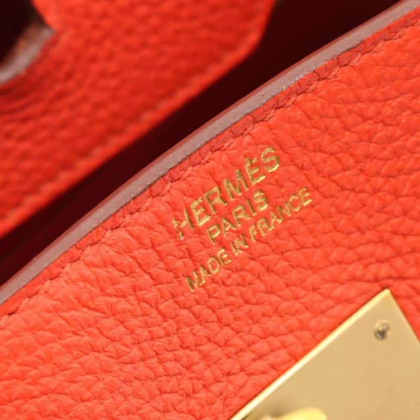 Hermès Togo Birkin Retourne 35 Red Leather Good condition - Model View