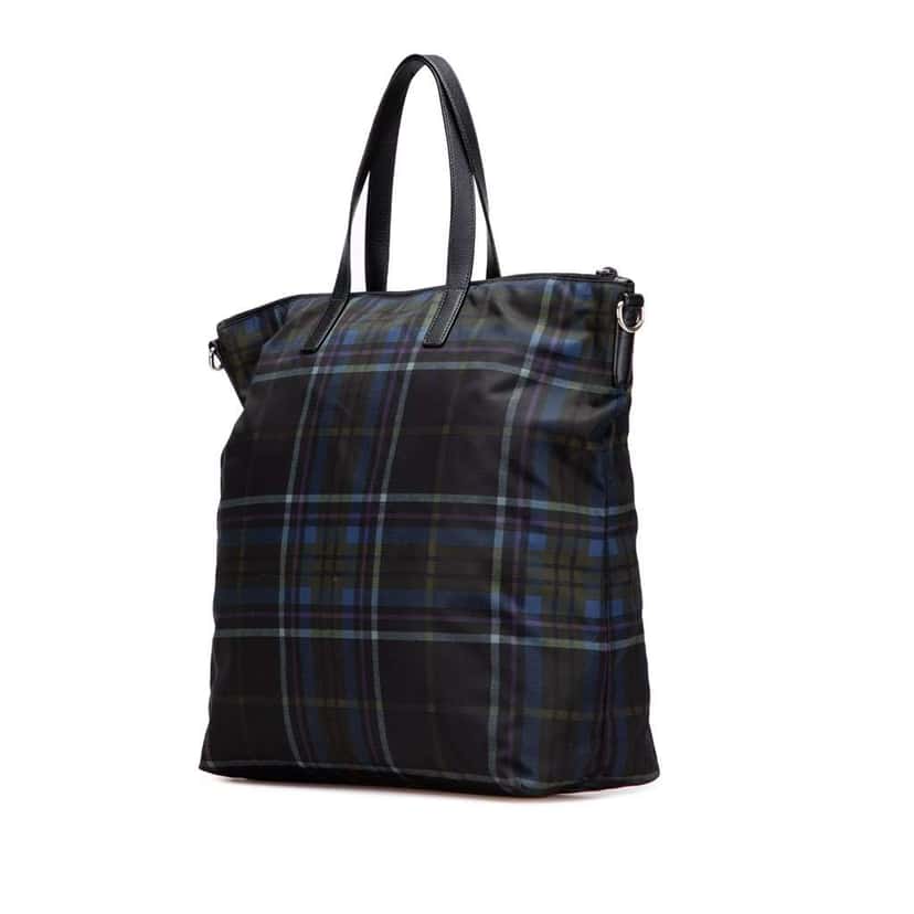 Prada Tessuto Stampato Satchel Black Good condition - Back View