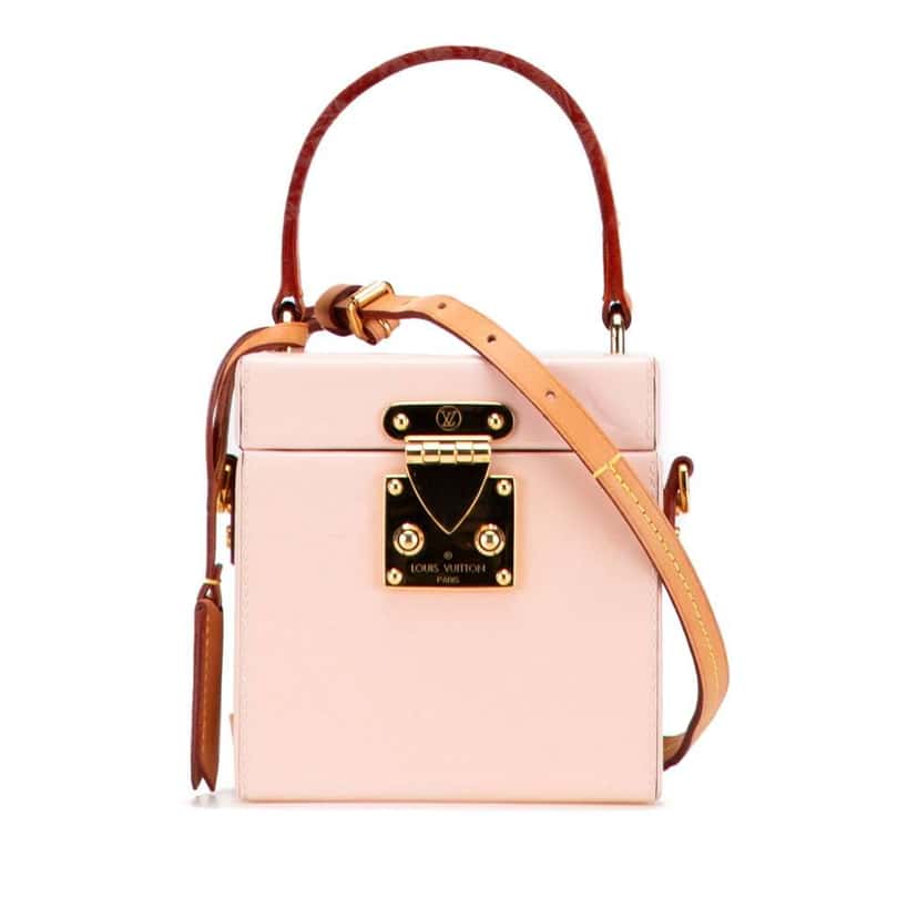 Louis Vuitton Monogram Vernis Bleecker Box Vanity Bag Pink Leather Good condition - Front View