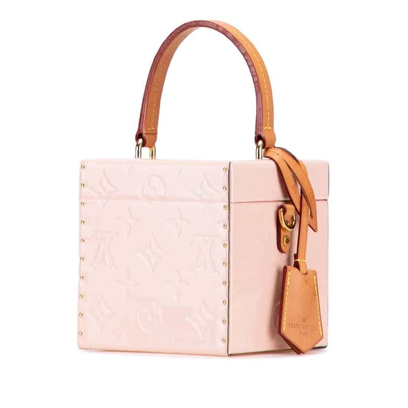 Louis Vuitton Monogram Vernis Bleecker Box Vanity Bag Pink Leather Good condition - Back View