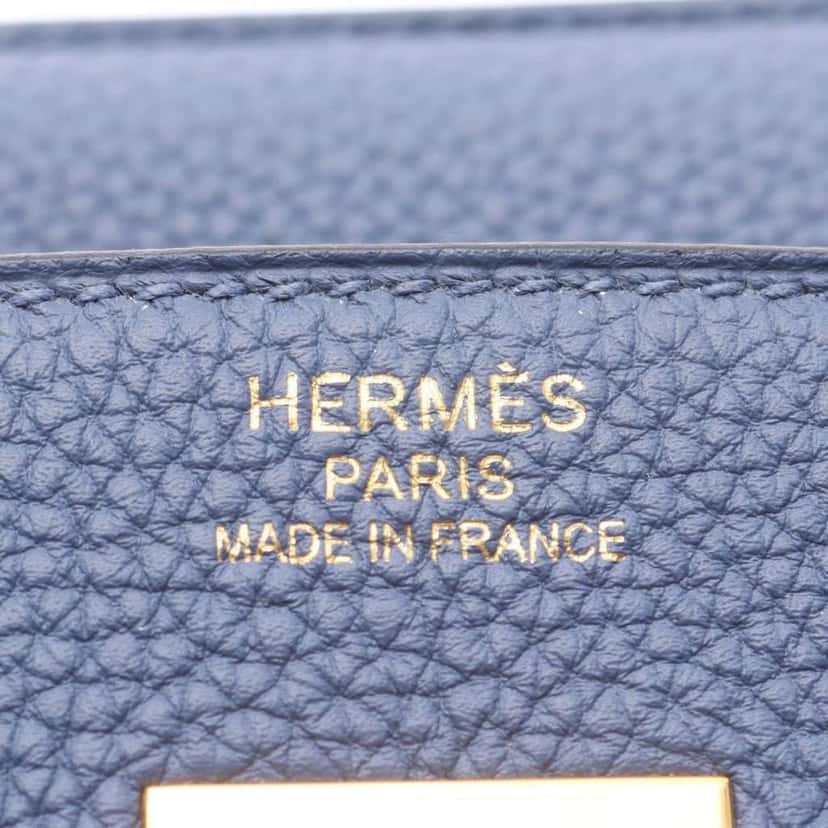 Hermès Togo Birkin Retourne 40 Blue Leather Good condition - Box View