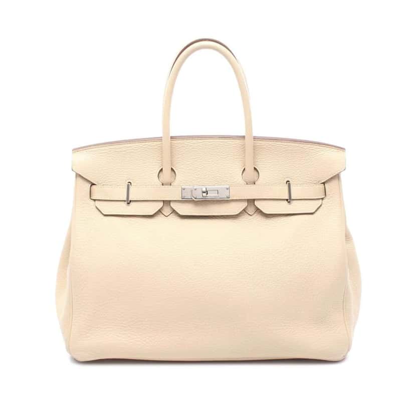 Hermès Clemence Birkin Retourne 35 Brown Leather Good condition - Front View