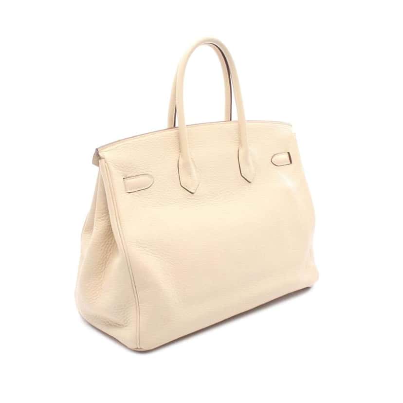 Hermès Clemence Birkin Retourne 35 Brown Leather Good condition - Back View