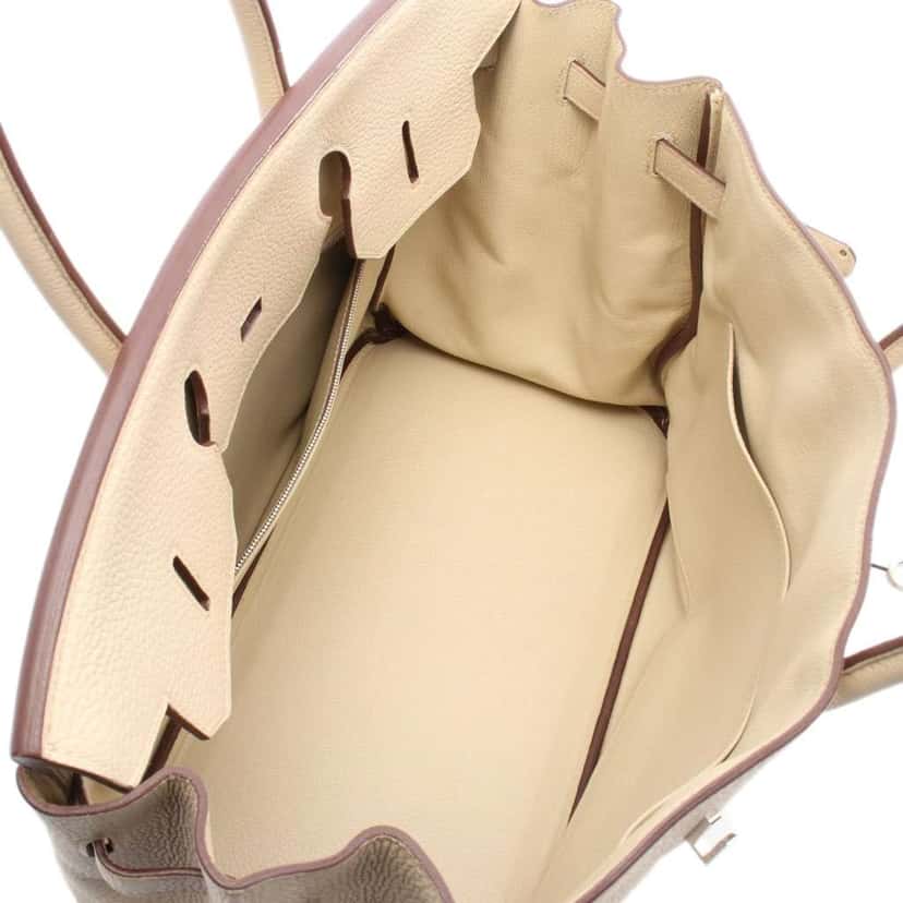 Hermès Clemence Birkin Retourne 35 Brown Leather Good condition - Model View