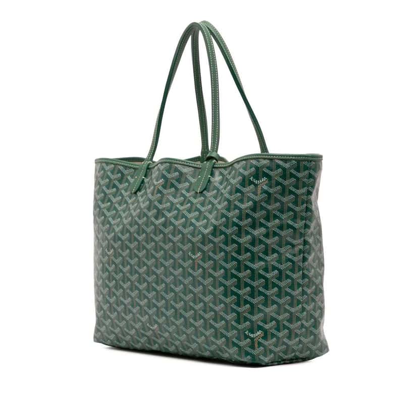 Goyard Goyardine Saint Louis PM Green Canvas Good condition - Back View