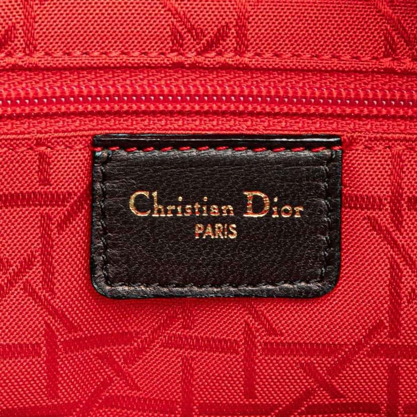 Dior Medium Lambskin Cannage Lady Dior Black Leather Good condition - Box View