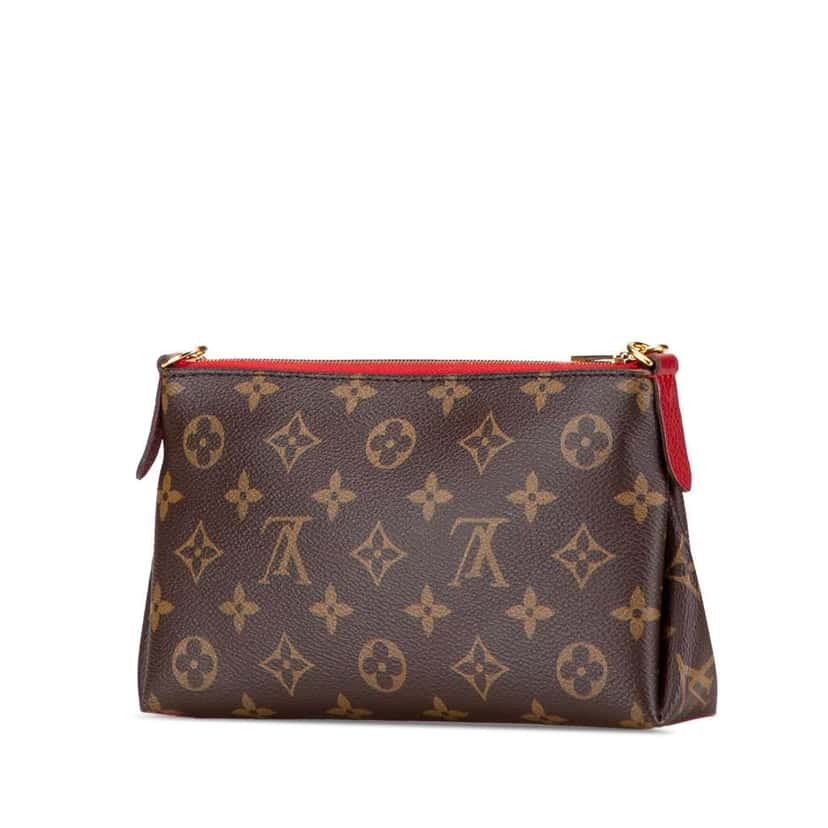 Louis Vuitton Monogram Pallas Clutch Brown Canvas Good condition - Back View
