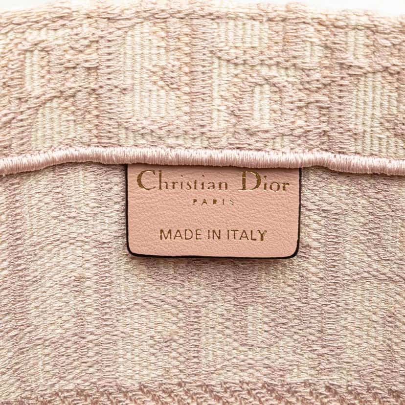 Dior Medium Oblique Embroidered Canvas Book Tote Pink Canvas Good condition - Box View