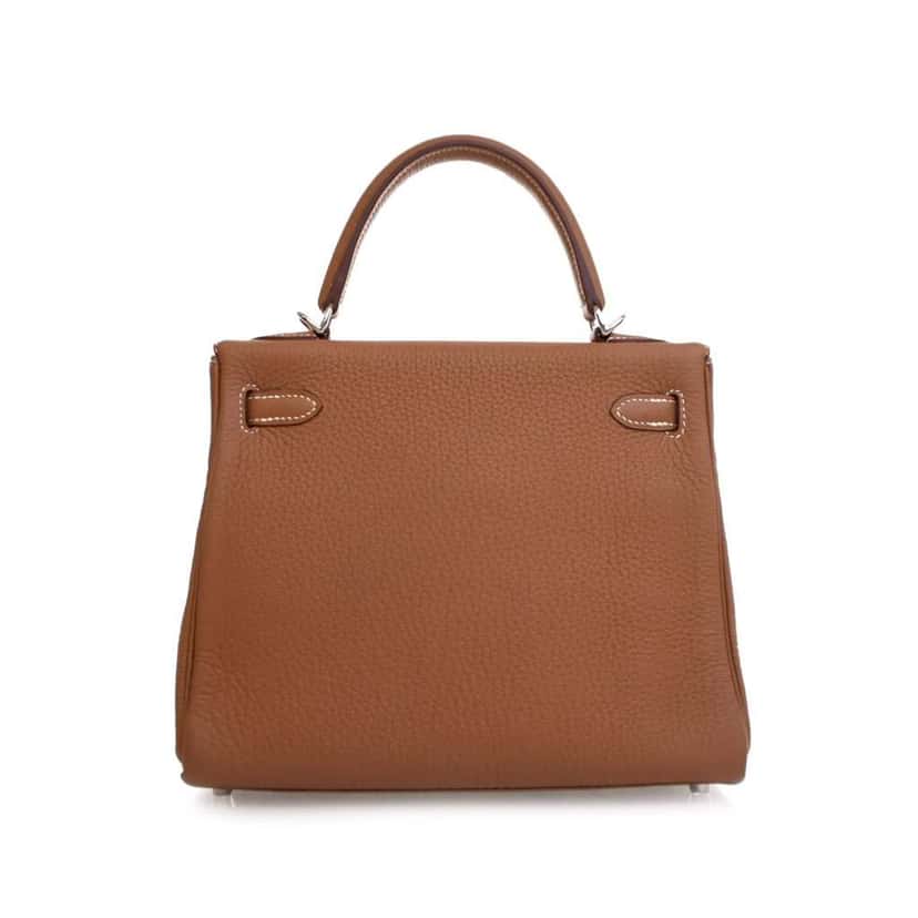 Hermès Togo Kelly II Retourne 25 Brown Leather Good condition - Back View