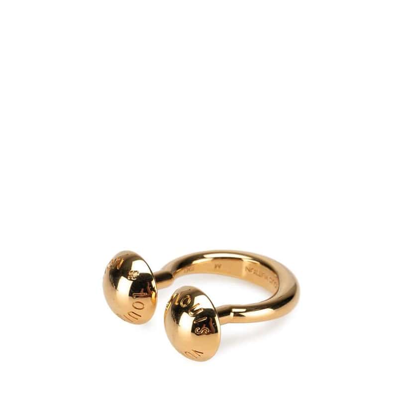 Louis Vuitton Gold Plated Studs Interchangeable Studdy Cocktail Ring Gold Metal Good condition - Back View
