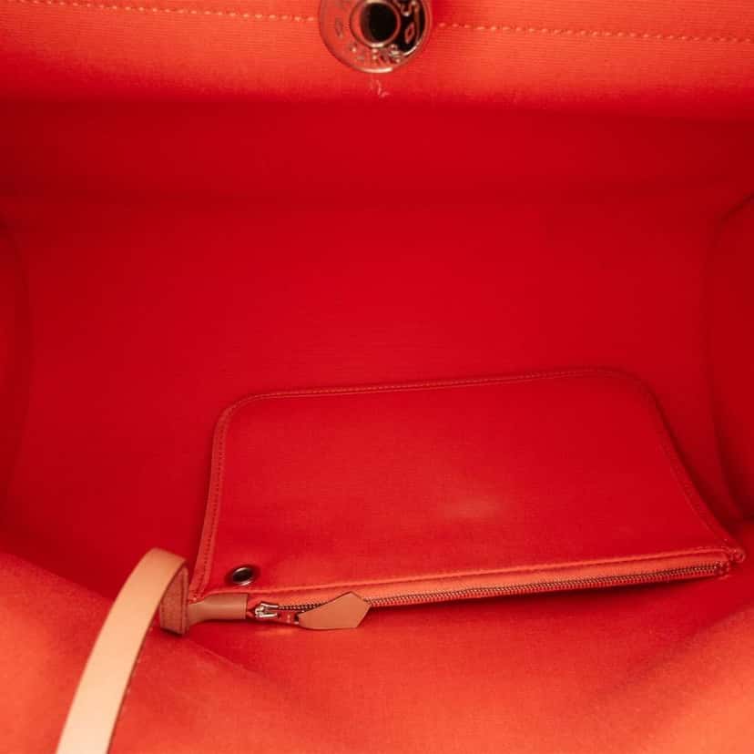 Hermès Toile Herbag Zip 39 Orange Canvas Good condition - Model View
