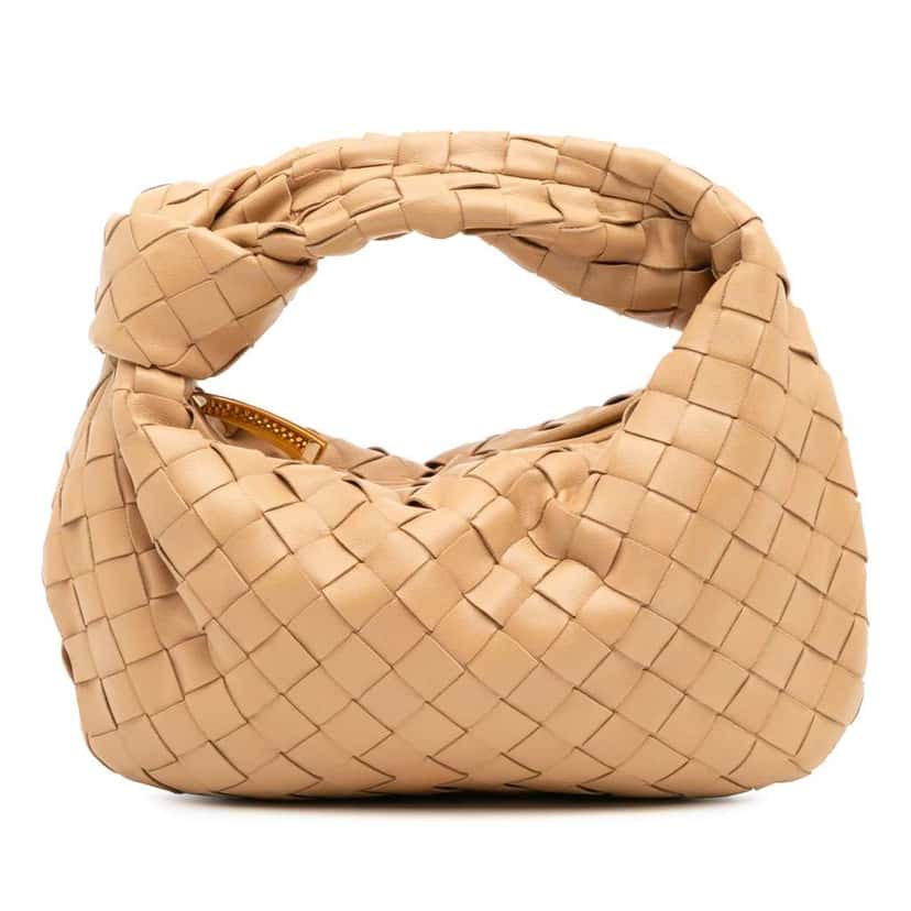 Bottega Veneta Mini Nappa Intrecciato Jodie Brown Leather Good condition - Front View
