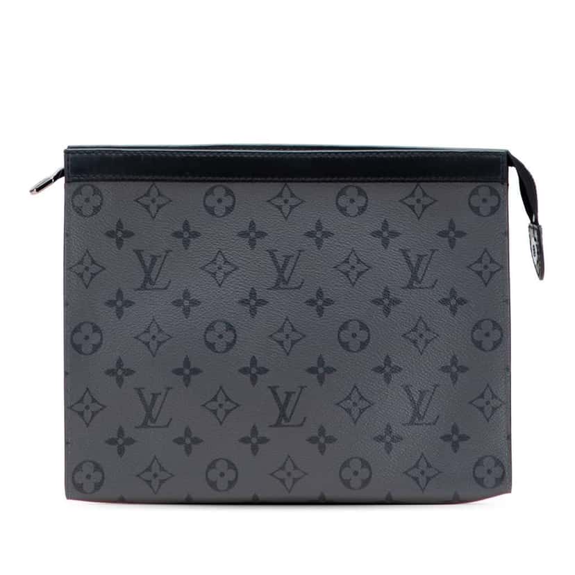 Louis Vuitton Monogram Eclipse Reverse Pochette Voyage MM Grey Canvas Good condition - Front View