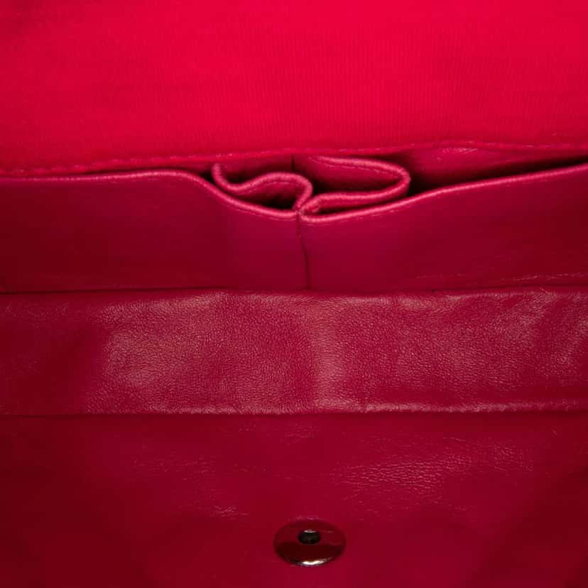 Chanel Quilted Jersey East West Single Flap Pink Cotton Good condition - Model View