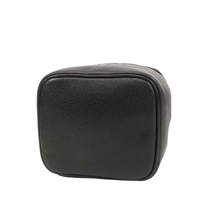 Chanel CC Caviar Vanity Case Black Leather Good condition - Inside View