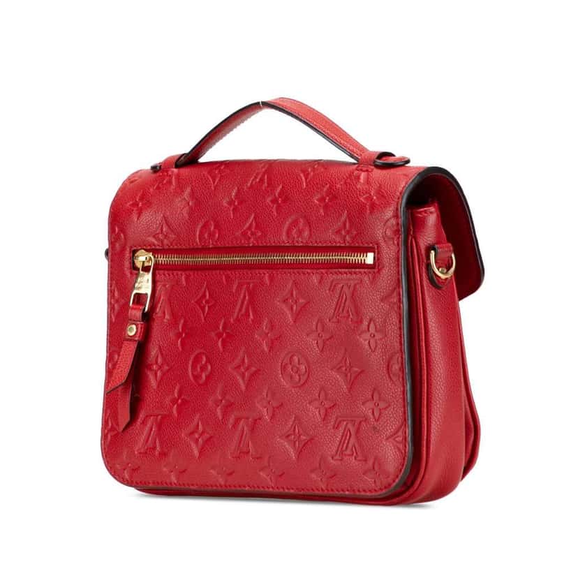 Louis Vuitton Monogram Empreinte Pochette Metis Red Leather Good condition - Back View