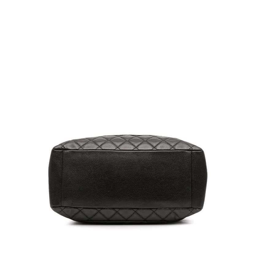 Chanel Caviar Grand Shopping Tote Black Leather Good condition - Inside View