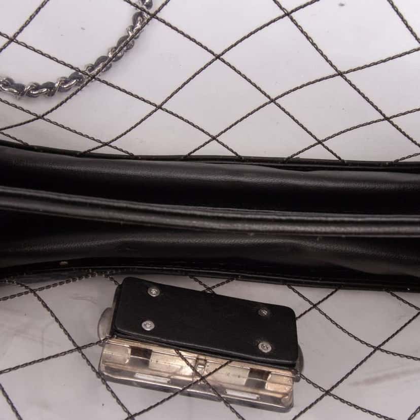Chanel Medium PVC Naked Beauty Lock Flap Black Good condition - Model View