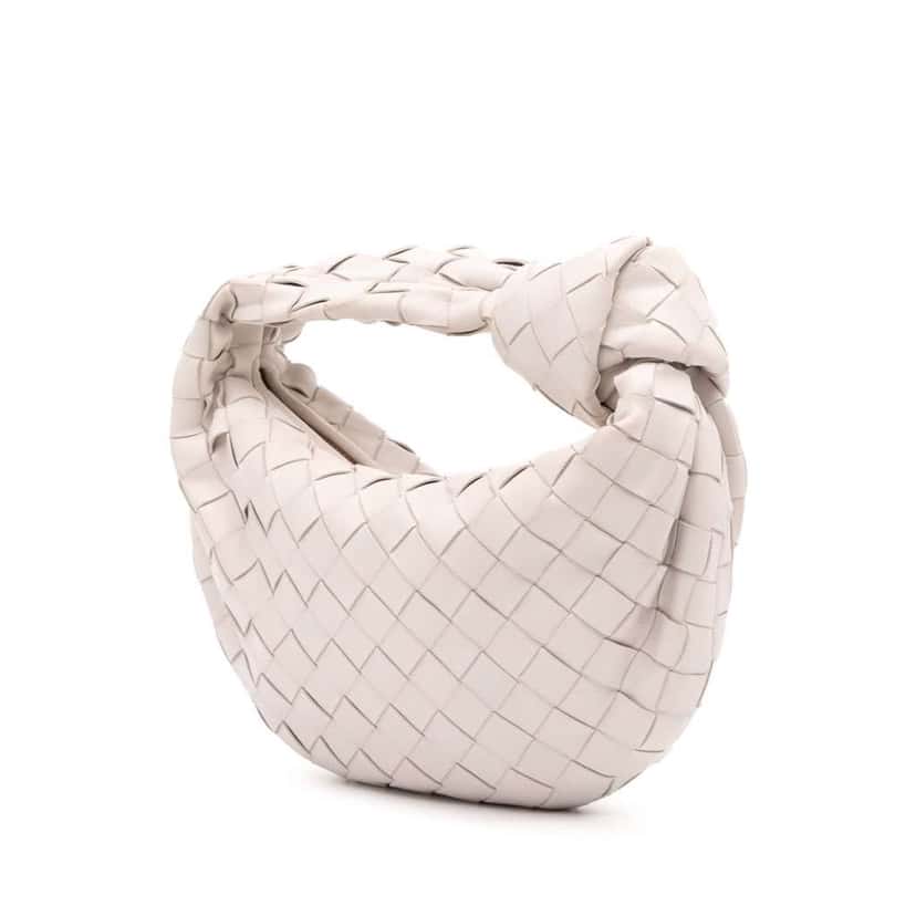 Bottega Veneta Mini Nappa Intrecciato Jodie White Leather Good condition - Back View