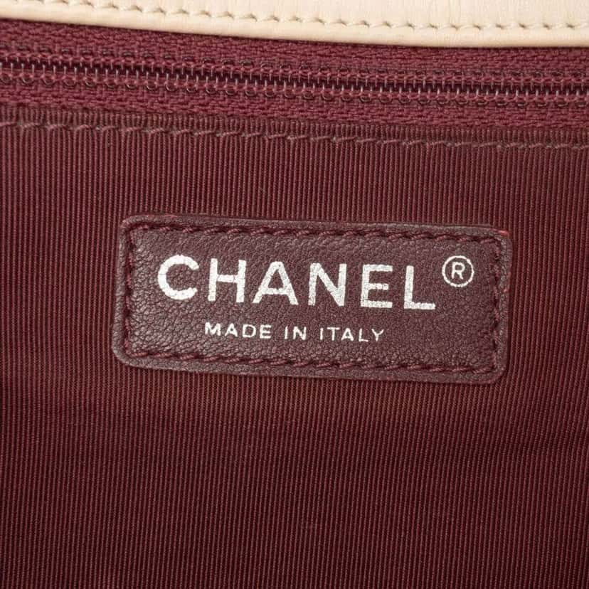 Chanel CC Bicolor Quilted Calfskin and Caviar Single Flap Brown Leather Good condition - Box View