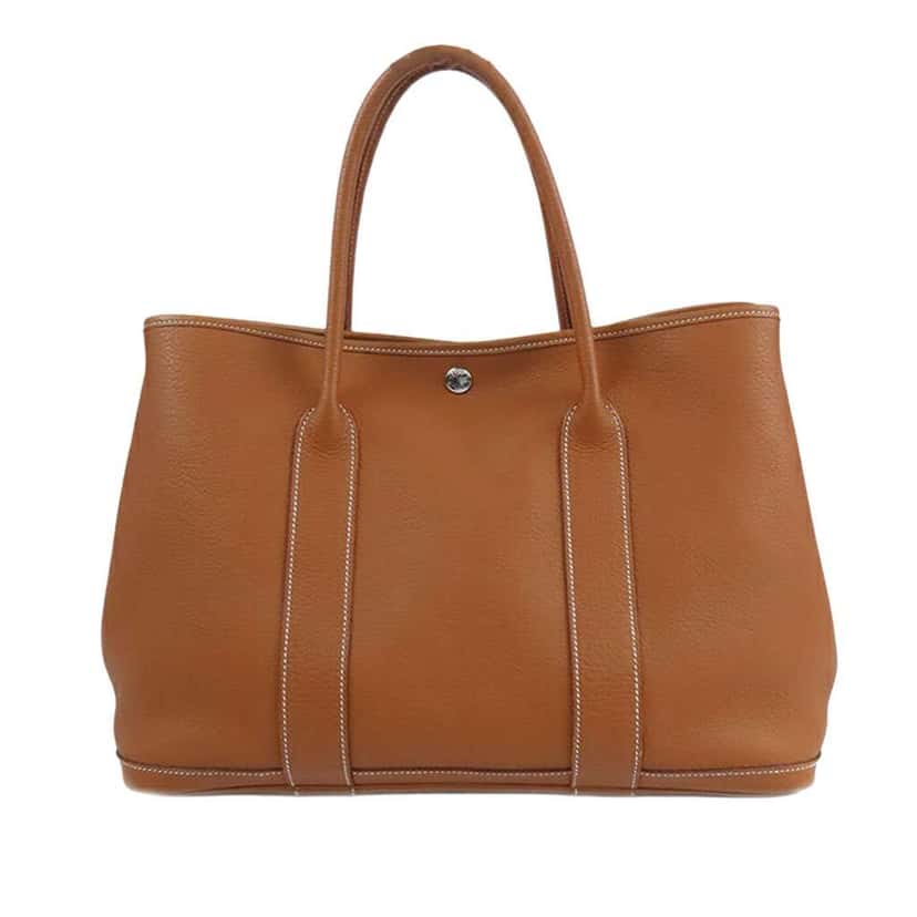 Hermès Negonda Garden Party 36 Brown Leather Good condition - Front View