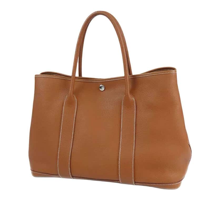 Hermès Negonda Garden Party 36 Brown Leather Good condition - Back View