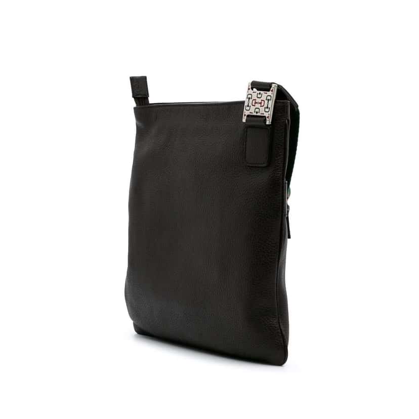 Gucci Leather Web Crossbody Black Leather Good condition - Back View