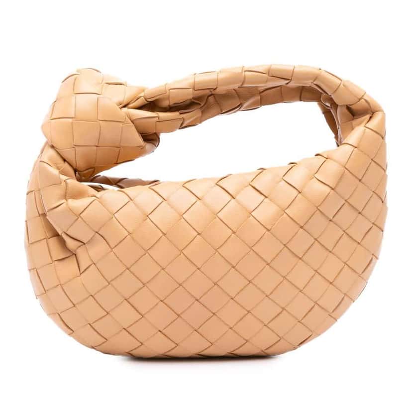 Bottega Veneta Mini Nappa Intrecciato Jodie Brown Leather Good condition - Front View