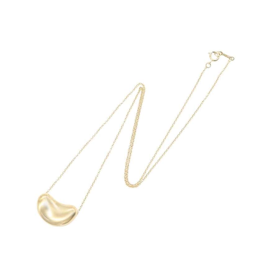 Tiffany & Co Elsa Peretti 18K Yellow Gold Bean Pendant Necklace Gold Gold Good condition - Front View