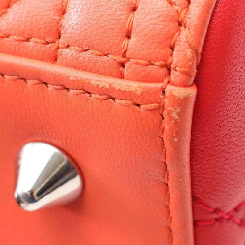 Dior Medium Bicolor Lambskin Cannage Lady Dior Orange Leather Good condition - Box View