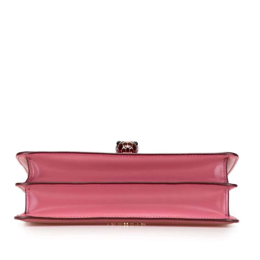 Bvlgari Leather Serpenti Forever Crossbody Pink Leather Good condition - Inside View