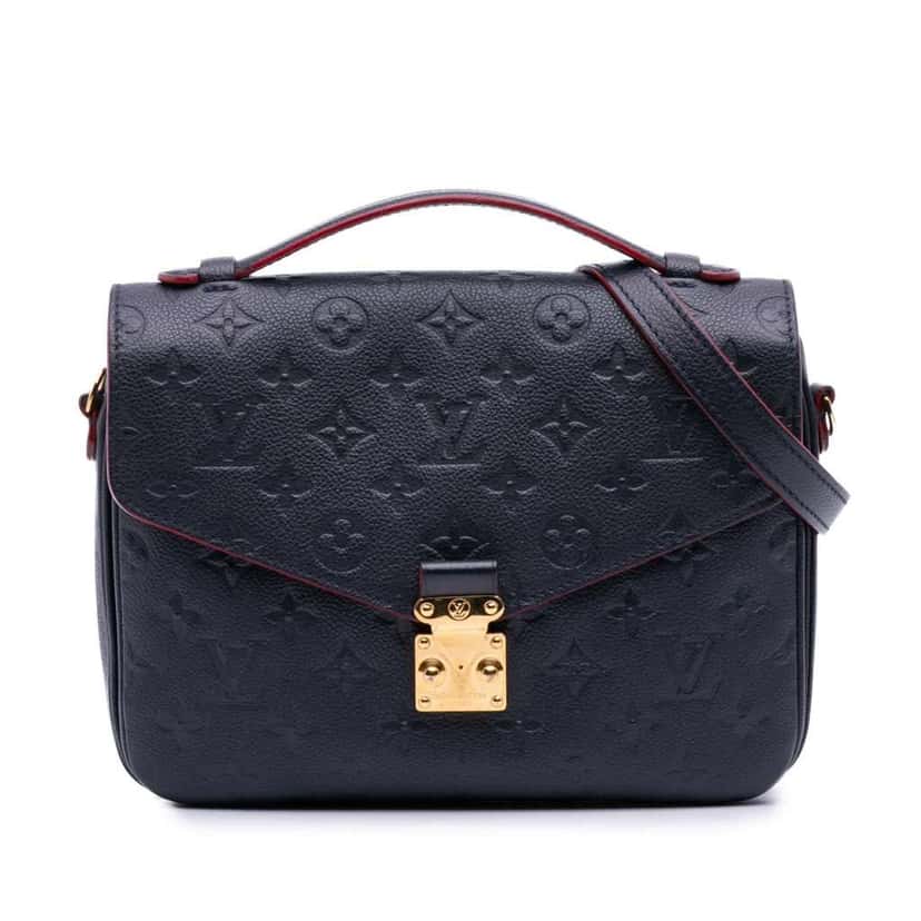Louis Vuitton Monogram Empreinte Pochette Metis Blue Leather Good condition - Front View