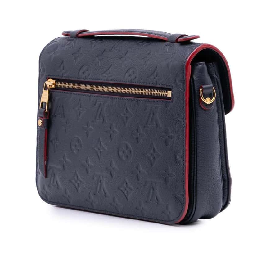 Louis Vuitton Monogram Empreinte Pochette Metis Blue Leather Good condition - Back View