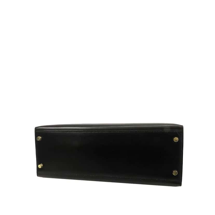 Hermès Box Calf Kelly Sellier 32 Black Leather Good condition - Inside View