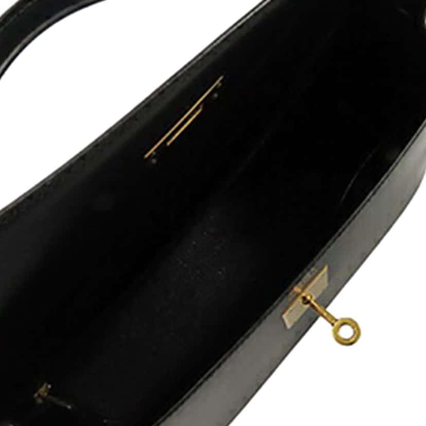 Hermès Box Calf Kelly Sellier 32 Black Leather Good condition - Model View