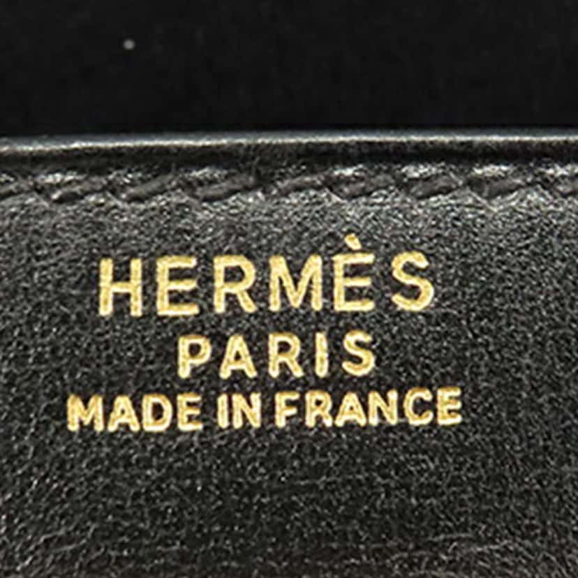 Hermès Box Calf Kelly Sellier 32 Black Leather Good condition - Box View