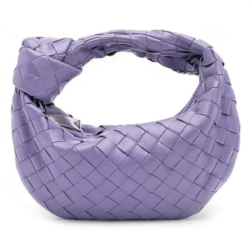 Bottega Veneta Mini Nappa Intrecciato Jodie Purple Leather Good condition - Front View