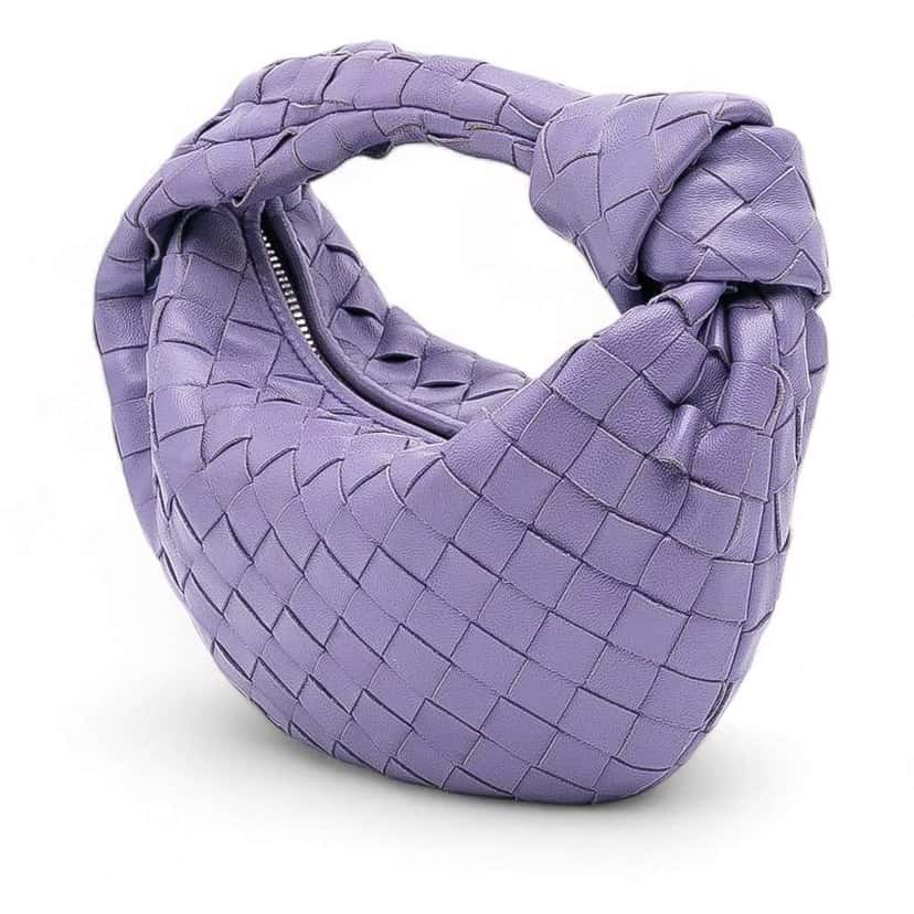 Bottega Veneta Mini Nappa Intrecciato Jodie Purple Leather Good condition - Back View