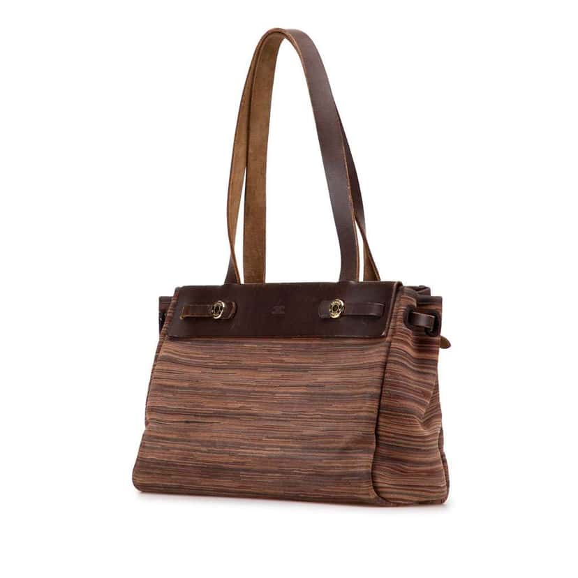 Hermès Vibrato Herbag Cabas PM Brown Leather Good condition - Back View