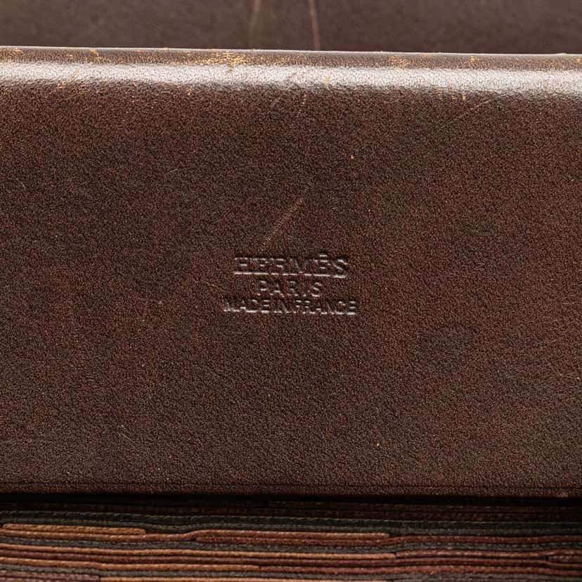 Hermès Vibrato Herbag Cabas PM Brown Leather Good condition - Box View