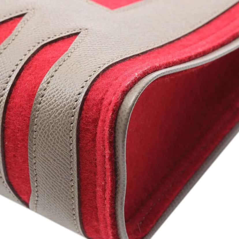 Hermès Epsom and Felt Petit H Skeleton Vertical Tote PM Grey Leather Good condition - Box View