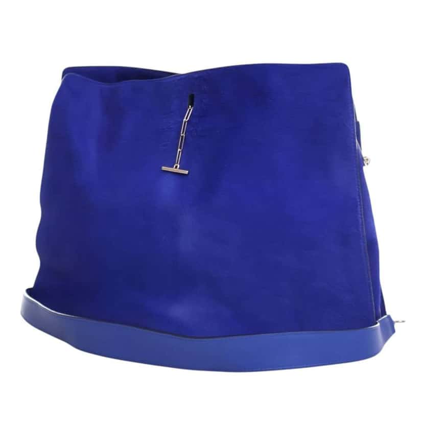 Celine Pony Hair New Shoulder Bag Blue Good condition - Inside View