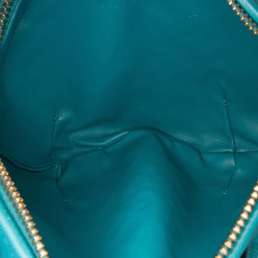 Bottega Veneta Mini Nappa Intrecciato Jodie Blue Leather Good condition - Model View
